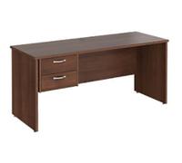 Dams International Maestro 25 Straight Desk Walnut Base panel 2 Drawers 1,600 (W) x 600 (D) x 725 (H) mm Wood