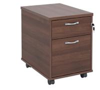 Dams International Mobile Pedestal 1 Drawer Lockable 426 x 600 x 567 mm Walnut
