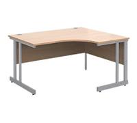 Dams International Momento Right Hand Corner Desk Corner Beech Cantilever 1,400 (W) x 1,200 (D) x 725 (H) mm MFC (Melamine Faced Chipboard)