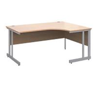 Dams International Momento Right Hand Corner Desk Corner Beech Cantilever 1,600 (W) x 1,200 (D) x 725 (H) mm MFC (Melamine Faced Chipboard)