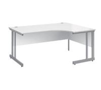 Dams International Momento Right Hand Corner Desk Corner White Cantilever 1,600 (W) x 1,200 (D) x 725 (H) mm MFC (Melamine Faced Chipboard)