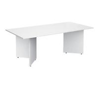 Dams International Rectangular Boardroom Table with White MFC Top and White Frame EB20WH 2000 x 1000 x 725 mm