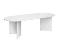 Dams International Rectangular Boardroom Table with White MFC Top and White Frame EB24WH 2400 x 1000 x 725 mm