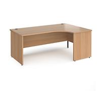 Office Desk | Right Hand Corner Desk 1800mm | Beech Top With Graphite Frame | 800mm Depth | Contract 25