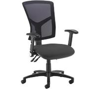 Dams International Senza Operator Chair Height-Adjustable Armrest Black 670 x 650 x 1,100 mm