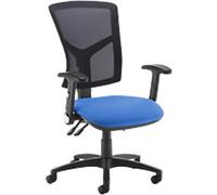 Dams International Senza Operator Chair Height-Adjustable Armrest Blue 670 x 650 x 1,100 mm