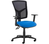 Dams International Senza Operator Chair Height-Adjustable Armrest Blue 670 x 650 x 1,100 mm