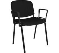 Dams International Taurus Meeting Chair Fixed Armrest Black 640 x 540 x 810 mm