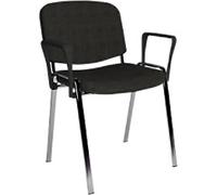 Dams International Taurus Meeting Chair Fixed Armrest Charcoal 640 x 540 x 810 mm