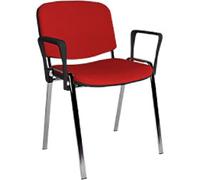 Dams International Taurus Meeting Chair Fixed Armrest Red 640 x 540 x 810 mm