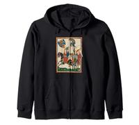 Damsel In Distress, 14th Century Medieval Art Zip Hoodie