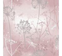 Arthouse Damselfly Glitter Dandelions Botanical Ombre Motif Textured Wallpaper 692305