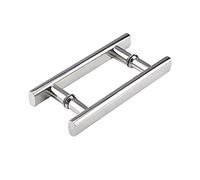 DAMSLY Shower Door Handle Stainless Steel, Polish Chrome Grab Bar Knob Back-to-Back for Bathroom Enclosures Shower Screen Glass Door, Push and Pull Door Handle (Size : 400mm-500mm)