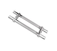 DAMSLY Shower Door Handle Stainless Steel Polished Finish, Bathroom Glass Door Grab Bar Back-to-Back, Push and Pull Door Handle Sets - Adjustable Hole Distance (Size : 600mm)