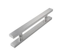 DAMSLY Shower Glass Door Grab Bar Knob Back-to-Back, Bathroom Push and Pull Handle Stainless Steel Towel Bar, Single Side Door Interior Shower Door Handle Sets (Size : 400mm)