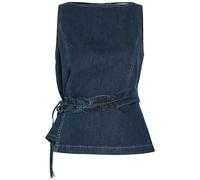 Damson Madder Maxime Ruffled Denim top - Indigo - 14 (UK14 / L)