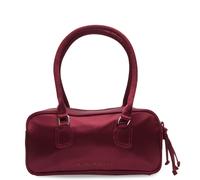 Damson Madder Women's Benny Mini Bowler Bag Burgundy Satin