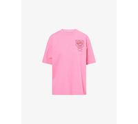 Damson Madder Womens Damson Madder Gill Graphic-Print Cotton T-Shirt Pink 8