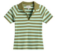 Damson Madder Women's Delphi Polo Top Green UK 8