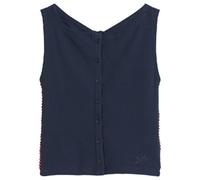 Damson Madder Women's Devon Pointelle Polo Top Navy