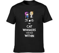 Dan and Phil The Cats Whiskers Come from Within T-Shirt Mens Balck Tees Unisex Shirt(XX-Large)