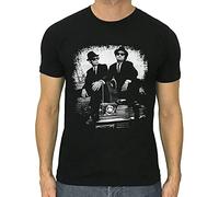 Dan Aykroyd John Belushi Black T-Shirt Printed Tee Graphic Top for Men Shirt XL