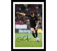 Dan Carter - New Zealand All Blacks Autograph Signed & Framed Photo Display 1