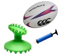 Dan Carter Prince Supertee Rugby Kicking Tee Training Equipment Bundle | Professional Rugby Kicking Tee with Canterbury Size 5 Ball & Pump | Complete Practice Kit for Matches & Traning