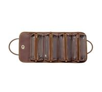 Dan Dan Roll-Up Cosmetic Bag with 4 Detachable Waterproof Pouches - PU Leather, Compact & Travel-Friendly Makeup Organizer for Women