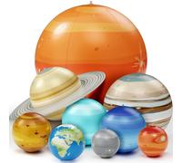 Dan&Darci Inflatable Solar System Planets for Kids - Science Toys - Boys Room Decor Ceiling - Space Gifts - Outer Space Themed Party Decorations - Astronomy Gifts 5-7, 6-8, 8-12 Years Classroom