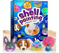 Dan&Darci Kids Sea Shell Painting Kit - Arts & Crafts Gifts for Boys and Girls - Craft Activities Kits - Creative Art Activity Gift Toys for Age 6, 7, 8, 9, 10, 11 & 12 Year Old 8-12