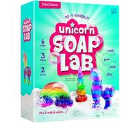 Dan&Darci Unicorn Soap Making Kit - Girls Crafts DIY Project Age 6+ Year Old Kids - Unicorn Girl Gifts - Science STEM Activity Teenage Gift - Make Your Own Soap Kits - Craft Toys Ages 6 7 8 9 10 11 12