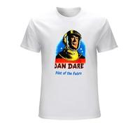 Dan Dare Mens T-Shirt Pilot of The Future Tee White M