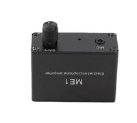 Dan&Dre Electret Microphone Preamplifier Adjustable Gain 0-20dB Type C | Aluminum Alloy Body, DC5-12V Power Supply, Built-in 150mAh Battery, 10+ Hours Use, 3.5mm Output for Mixer or Line in