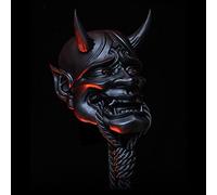 Dan&Dre Halloween Horror Mask, Japanese Samurai Warrior Assassin Anime Soft Rubber Head Full Face Ghost Demon Cover Stage Performance Props, Black (FA09100222_BLAC1-339UK)