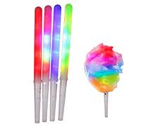 Dan&Dre LED Glowing Cotton Candy Cones,LED Cotton Candy Sticks Glowing Sticks Marshmallow Sticks Suitable for Cotton Candy Machine Light Up Marshmallow Sticks,Safety Food Grade Material Made