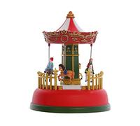 Dan&Dre Rotating Ferris Wheel Christmas Mini Music Box, Luminous Music Carousel Ferris Wheel Animated Romantic Desktop Decoration, 15*11cm