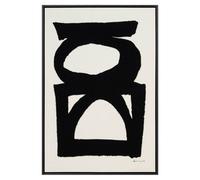 Dan Hobday Abstract Ii Wooden Framed Plaque Black/cream (95Cm X 65Cm)
