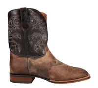 Dan Post Boots Mens Franklin Goat Square Toe Western Cowboy Boots Mid Calf - Brown, Sand Mad Cat, 11.5