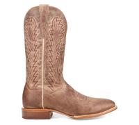 Dan Post Boots Mens Jerry Embroidered Square Toe Pull On Casual Boots Mid Calf - Brown, Brown, 9.5 UK