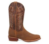 Dan Post Boots Mens Neeley Embroidered Round Toe Pull On Casual Boots Mid Calf - Brown, Brown, 6.5 UK