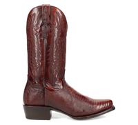 Dan Post Boots Mens Ringold Lizard Embroidered Square Toe Pull On Dress Boots Mid Calf - Black, Brown, 7 UK