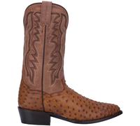 Dan Post Men's Tempe Brown Full Quill Ostrich Boot DP2322 (DP2323EW8) / UK 7 Extra Wide
