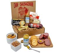 Dan the Sausageman 's Klondike Savory Gift Basket -Featuring Dan's Original, and Garlic Smoked Summer Sausages, Birthday Gift For Men, Get Well Soon