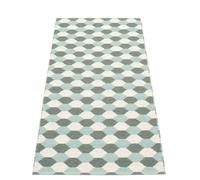 Dana plastic rug 70x160 ARMY / PALE TURQUOISE / VANILLA Pappelina SINGLE PIECES
