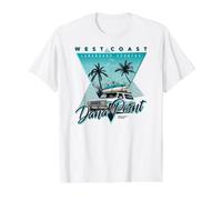 Dana Point West Coast California Retro 80s Surf Longboard Value Graphic T-Shirt, Men, White, M