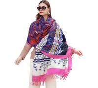 DANA XU 100% Merino Wool Extra Large Pashmina Shawl for Women