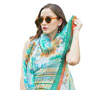 DANA XU 100% Silk Large Size Pashmina Shawls and Wraps Women Scarf Bandana - Multi - Large