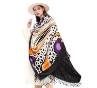 DANA XU Unisex's Pph21019 Pashmina Shawl, Ivory Purple Pop Dot Wave, 9643 INCHES