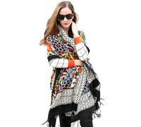 DANA XU Women's Pph15007 Pashmina Shawl, 11 Black, 9643 INCHES